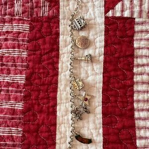 Brighton Silver Charm Bracelet with Gold Accents